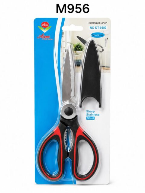 Aove 203mm 8-inch Kitchen Scissors with Sheath – Sharp Stainless Steel (DT-9380)