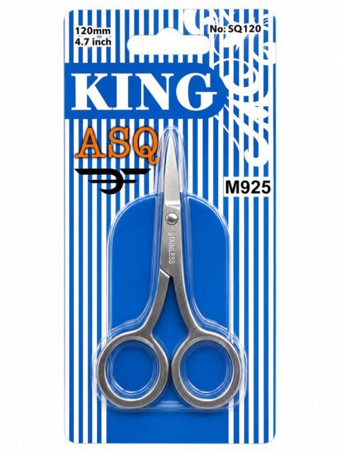 KING (ASQ) 120mm 4.7-inch Stainless Steel Scissors (SQ120)