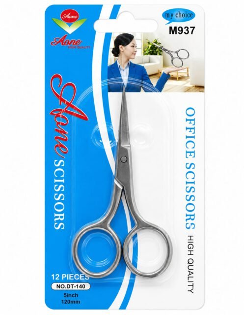 Aone 120mm 5-inch Office Scissors – All-Metal Stainless Steel (DT-140)