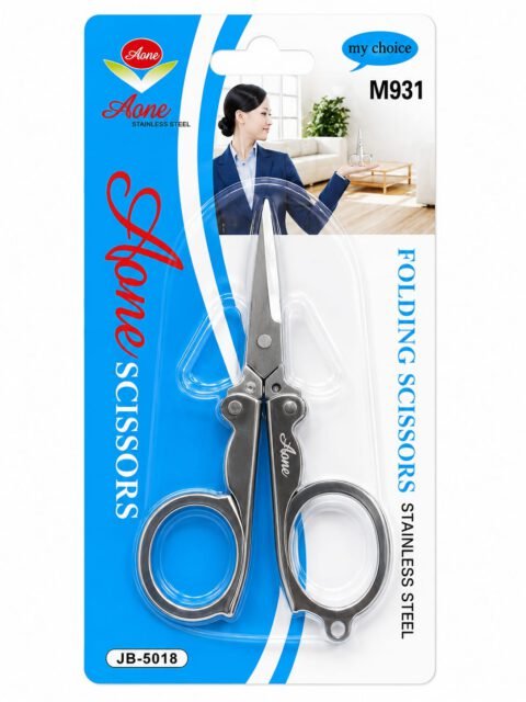 Aone Folding Scissors – Portable Stainless Steel (JB-5018)
