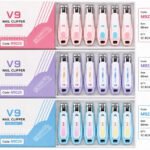 V9 Nail Clipper 58mm – High Quality, Box of 12 (Assorted Colours)