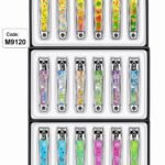 Floral Design Nail Clipper with Keychain – Assorted (Set of 18)