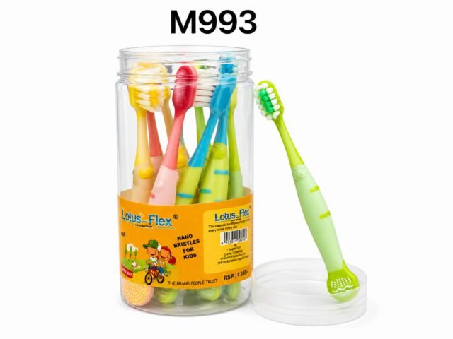 Lotus-Flex Kids Toothbrush – Nano Bristles, Extra Soft (Jar Pack)