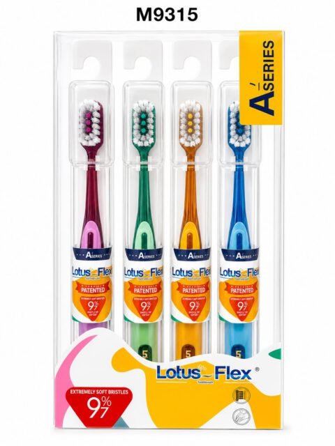 Lotus-Flex Fancy Tube Jr. Kids Toothbrush – Dinosaur Design, Super Soft (12 Pcs, Model 2280)