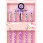 Kiss Pretty Professional 5-Piece Makeup Brush Set (Purple Handle)