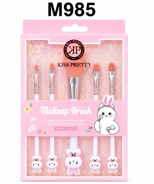 Kiss Pretty Professional 5-Piece Makeup Brush Set