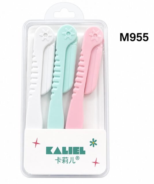 KAHIEL Folding Eyebrow Razor Set (3 Pieces)