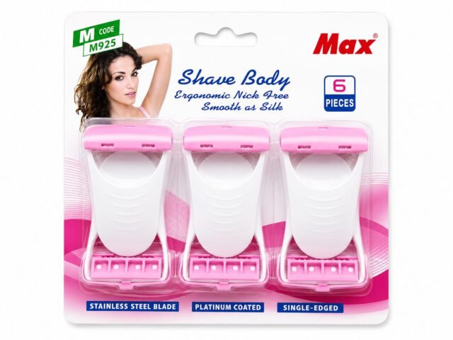 Max Shave Body Disposable Razors for Women (Pack of 6)
